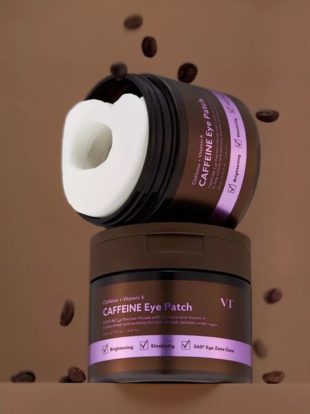Тканевые патчи для век с кофеином и пептидами VT Cosmetics Caffeine Eye Patch 60 шт