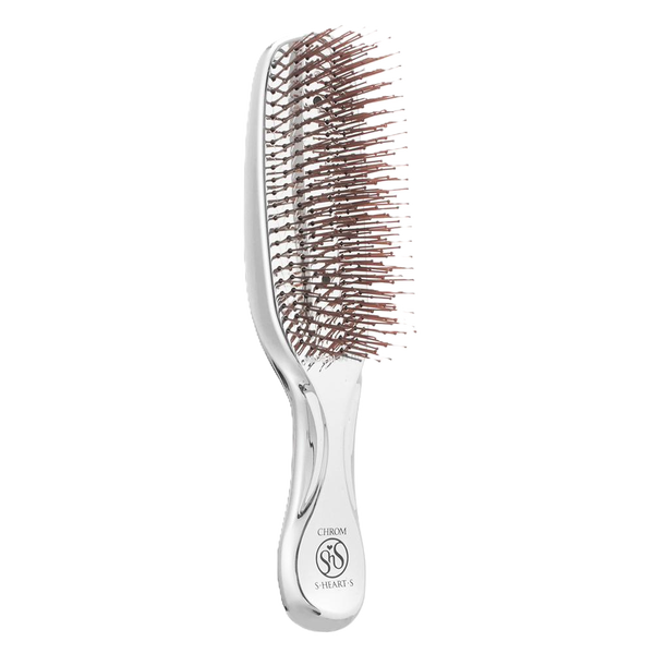 Японская расческа S-HEART-S Scalp Brush CHROME средняя жесткость
