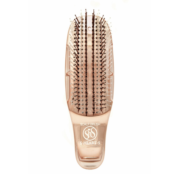 Японская расческа S-HEART-S Scalp Brush Gold розовое золото укороченная