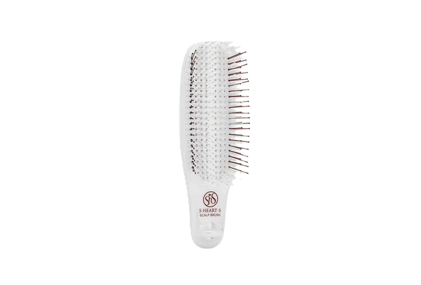 Расческа для кожи головы и волос "Ком" (Scalp Brush Com) белая