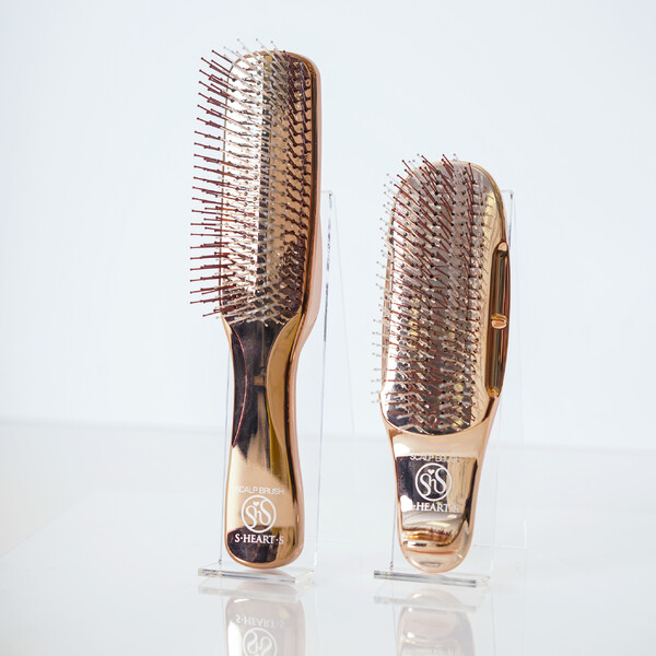 Японская расческа S-HEART-S Scalp Brush Gold розовое золото
