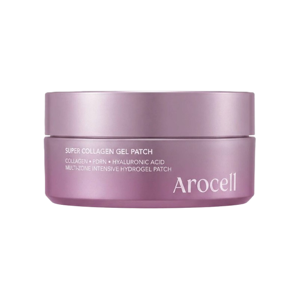 Коллагеновые патчи для глаз с ПДРН, бакучиолом и пептидами Arocell Super Collagen Gel Patch