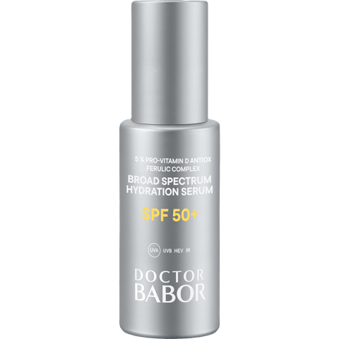Увлажняющая Солнцезащитная Сыворотка SPF 50+ с Эктоином и Провитамином D Broad Spectrum Hydration Serum SPF 50+ DOCTOR BABOR SOLAR DEFENSE